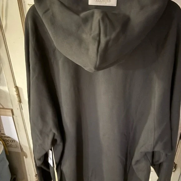 Essentials Charcoal Hoodie with 1977 Print - Picture 2 of 4